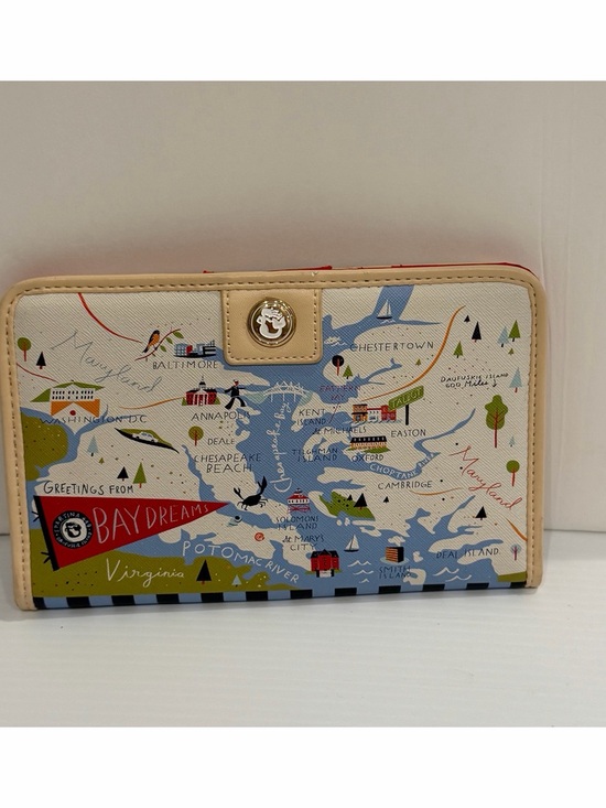 Spartina 449 Handbags - SPARTINA 449 Bay Dreams Snap Wallet map Chesapeake Bay Daufuskie Island